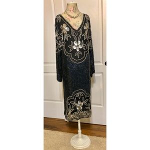 Beautiful black sequin evening dress